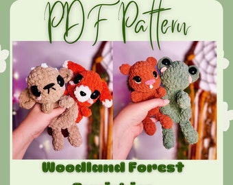 Woodland Forest Snugglers - Squishy Babies Pattern Set - Crochet Pattern PDF Only, Beginner Friendly