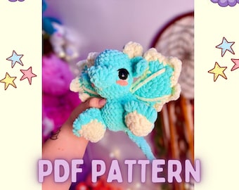Echo, the Baby Wyvern - PDF Crochet Pattern - Wyvern, Dragon, Baby Mythical Creature