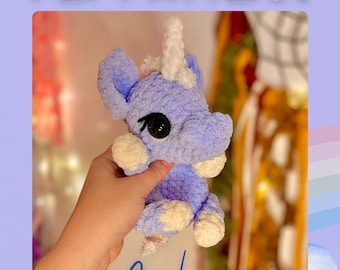 Baby Unicorn Snuggler - Mythical Creature Squish Set - Bitsy - PDF CROCHET PATTERN