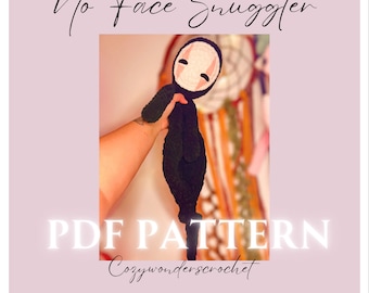 No Face Crochet Pattern PDF, Spirited Away Amigurumi Plush, Studio Ghibli Inspired Snuggler Tutorial, Beginner Crochet