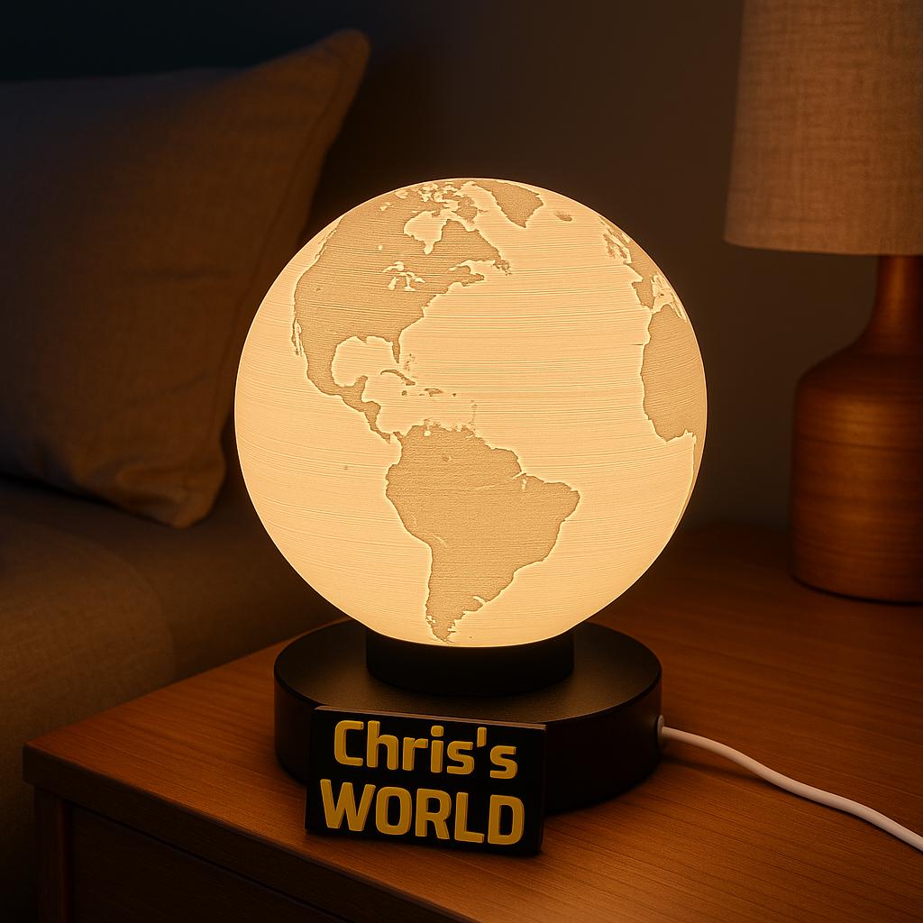 EARTH Globe Lamp  ライト Dependable Industries 3D World Globe LED Light 7 Color