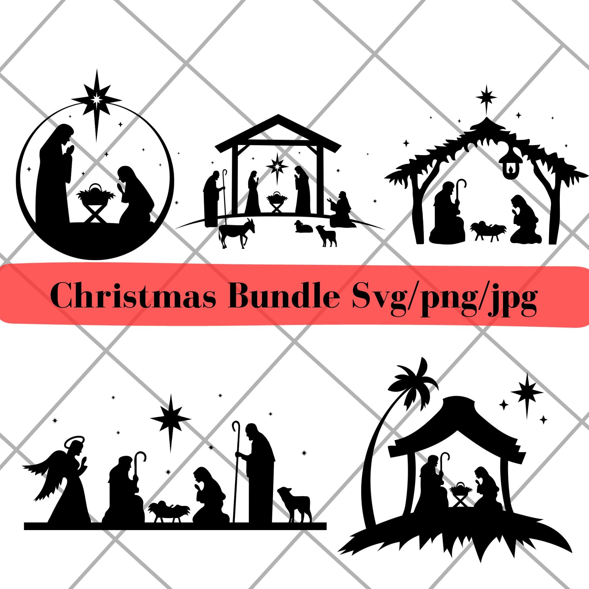 Christmas Eve Svg Bundle /jesus Svg Bundle/merry Christmas Svg Bundle