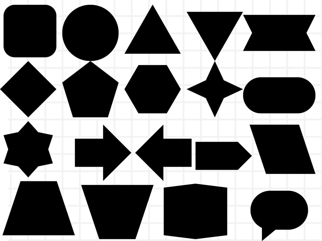 Basic Shape SVG Bundle Basic Shape PNG Bundle Basic Shape - Etsy Canada