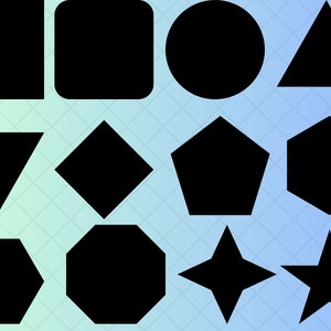 Basic Shape SVG Bundle Basic Shape PNG Bundle Basic Shape Clipart Basic ...