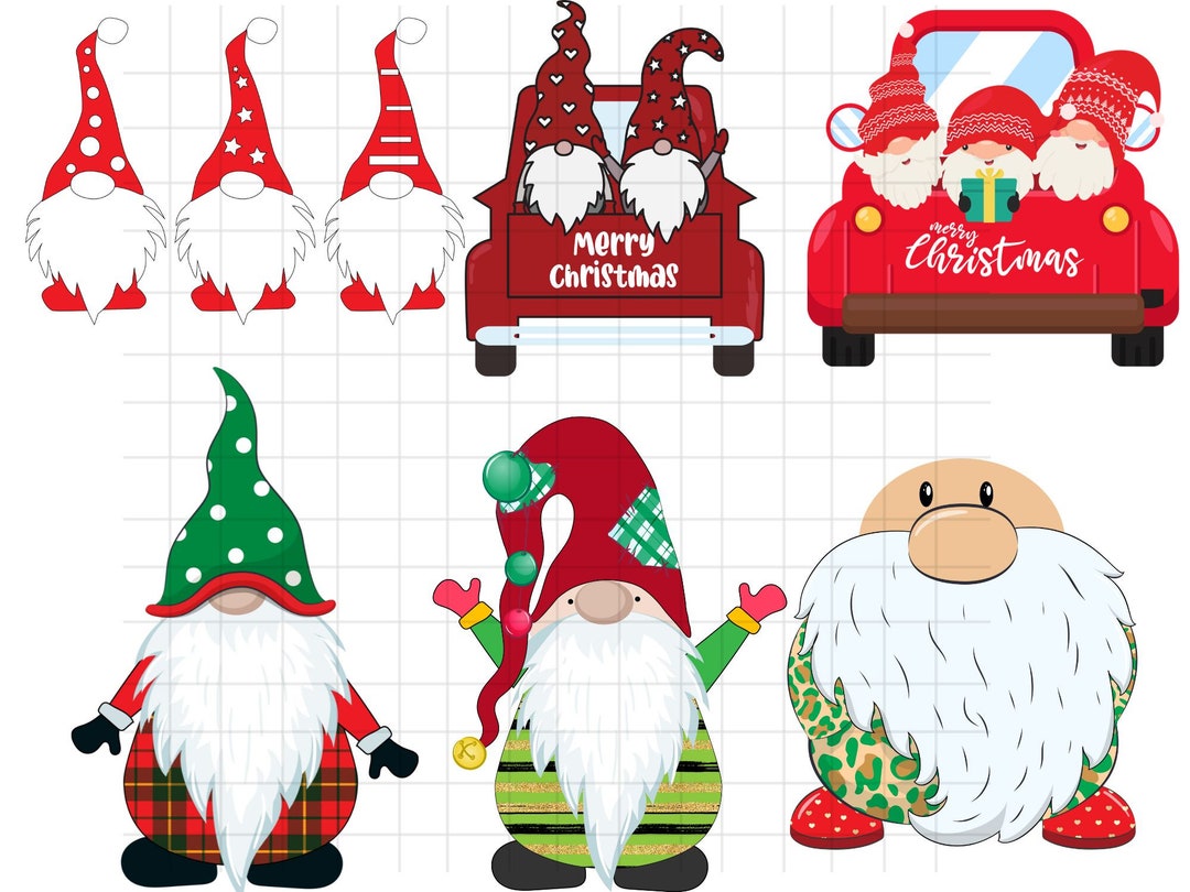 Christmas Gnome Bundle SVG for Cut File Christmas Doodle - Etsy