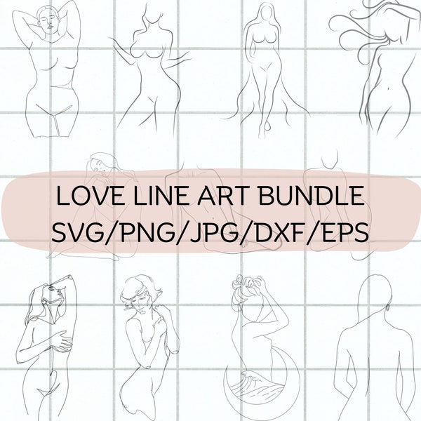 Love Line Art Svg Bundle/Line Vector Art/Women Line Art Svg Bundle/Nude Line Art Clipart/Line Body Svg Bundle/Romantic Line Art/Sex Line Art