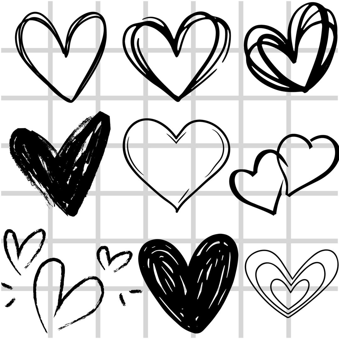 HEART Svg Bundle, HEART Doodle Svg, Heart Svg Cut Files for Cricut ...