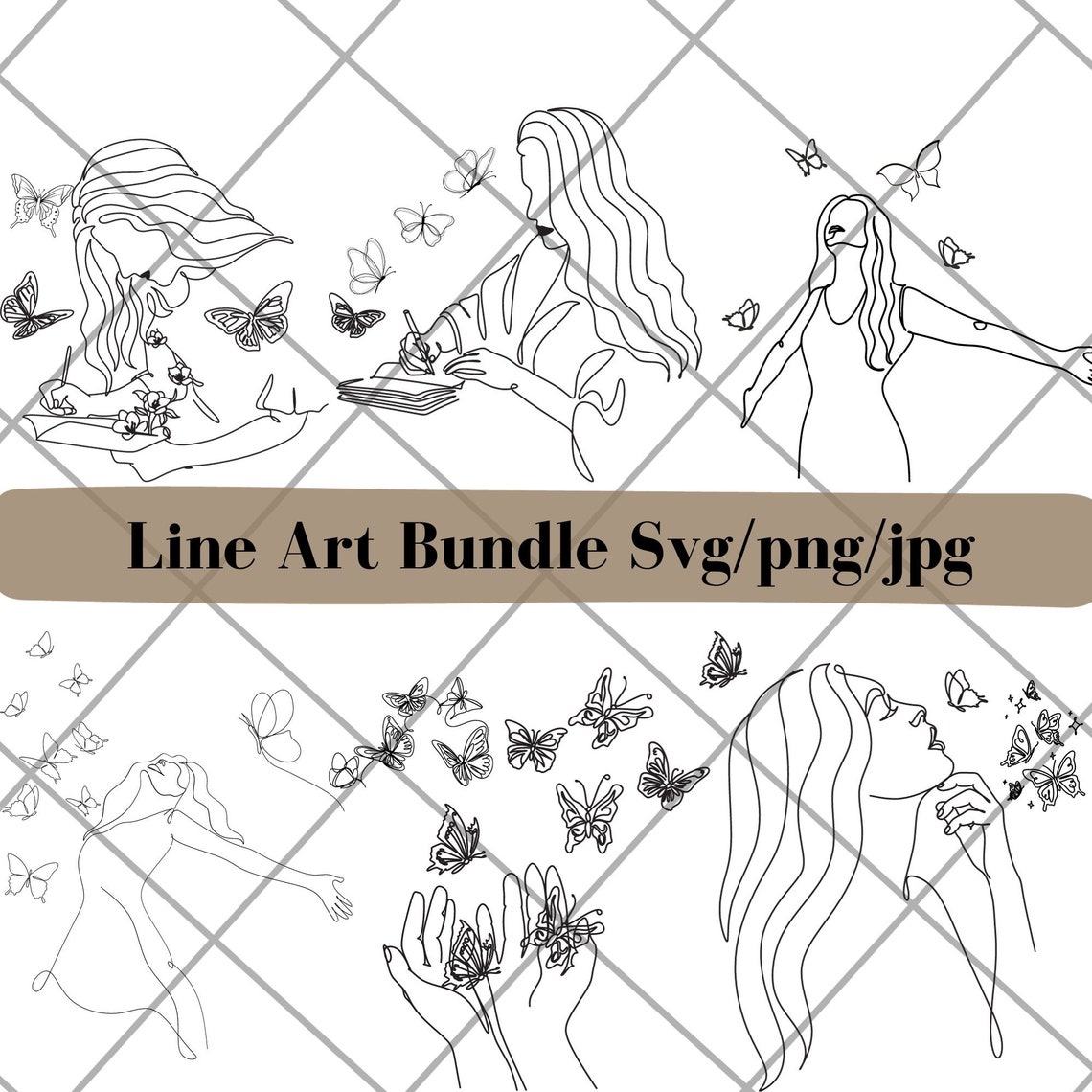 Line Art Woman Svg Lady Face One Line One Line Woman Face Silhouette