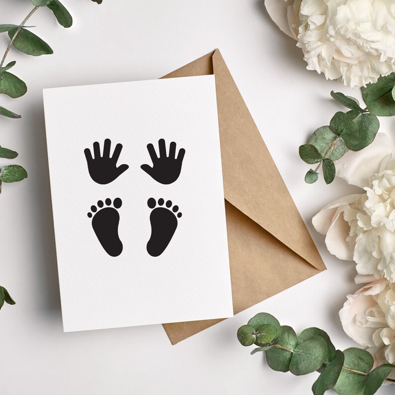 Baby Hand and Footprint SVG Baby Footprint SVG Baby Etsy