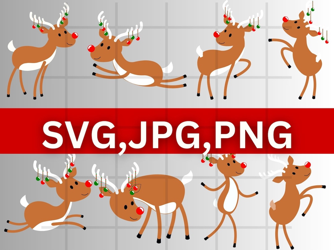 Reindeer SVG Reindeer Face Svg Christmas Reindeer Svg - Etsy