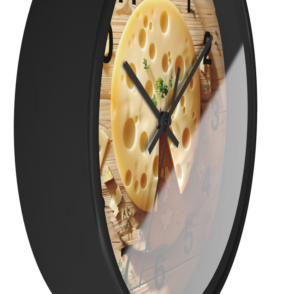Cheese Themed Wooden Wall Clock: Playful Kitchen Decor - Etsy