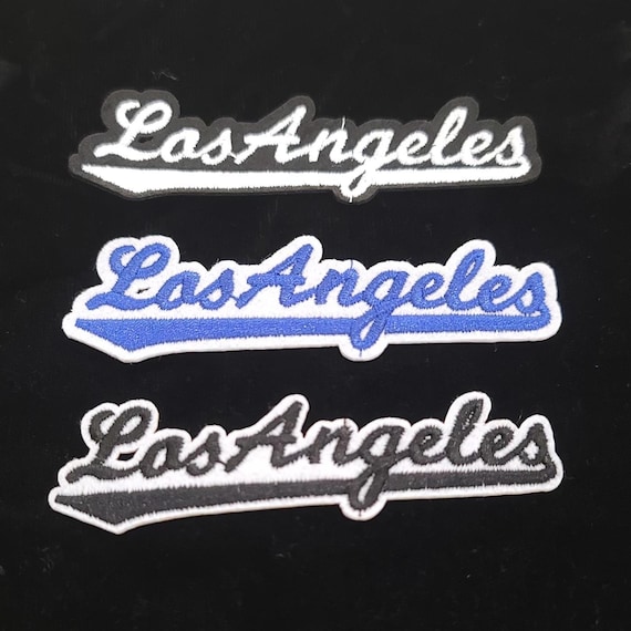 Los Angeles Blue Patch – 4x1 Inch Iron-On or Sew-On | California City Patch | West Coast Style | LA Accent Patch for Jackets & Bags