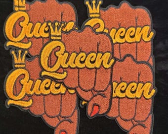 Queen Fist Iron-On Embroidered Patch – Empowerment Statement Design