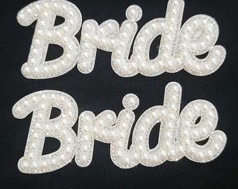 Bride Beaded Sew On Patch