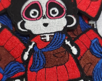 Sugar Skull Girl Patch | Day of the Dead Embroidered Iron On Patch | Dia de los Muertos Patch | Floral Skeleton Patch for Jackets & Bags