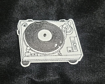 DJ Record Player Iron On Patch