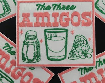 The Three Amigos Embroidered Patch – Tequila, Lime & Salt Badge