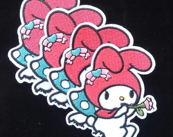 7.5” Large Kuromi & My Melody Embroidered Sew-on Patch - Etsy