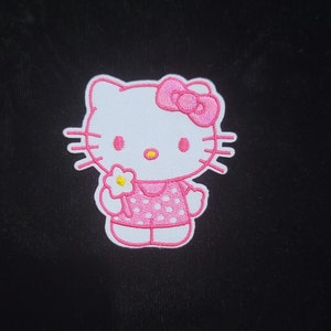 Hello Kitty Pink House With Bow Iron On Embroidered Patch