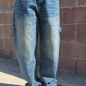 Crystal Dreams Rhinestone Jeans – Shine with Every Step