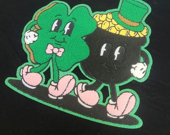 St. Patrick Pot of  Gold Iron On Patch
