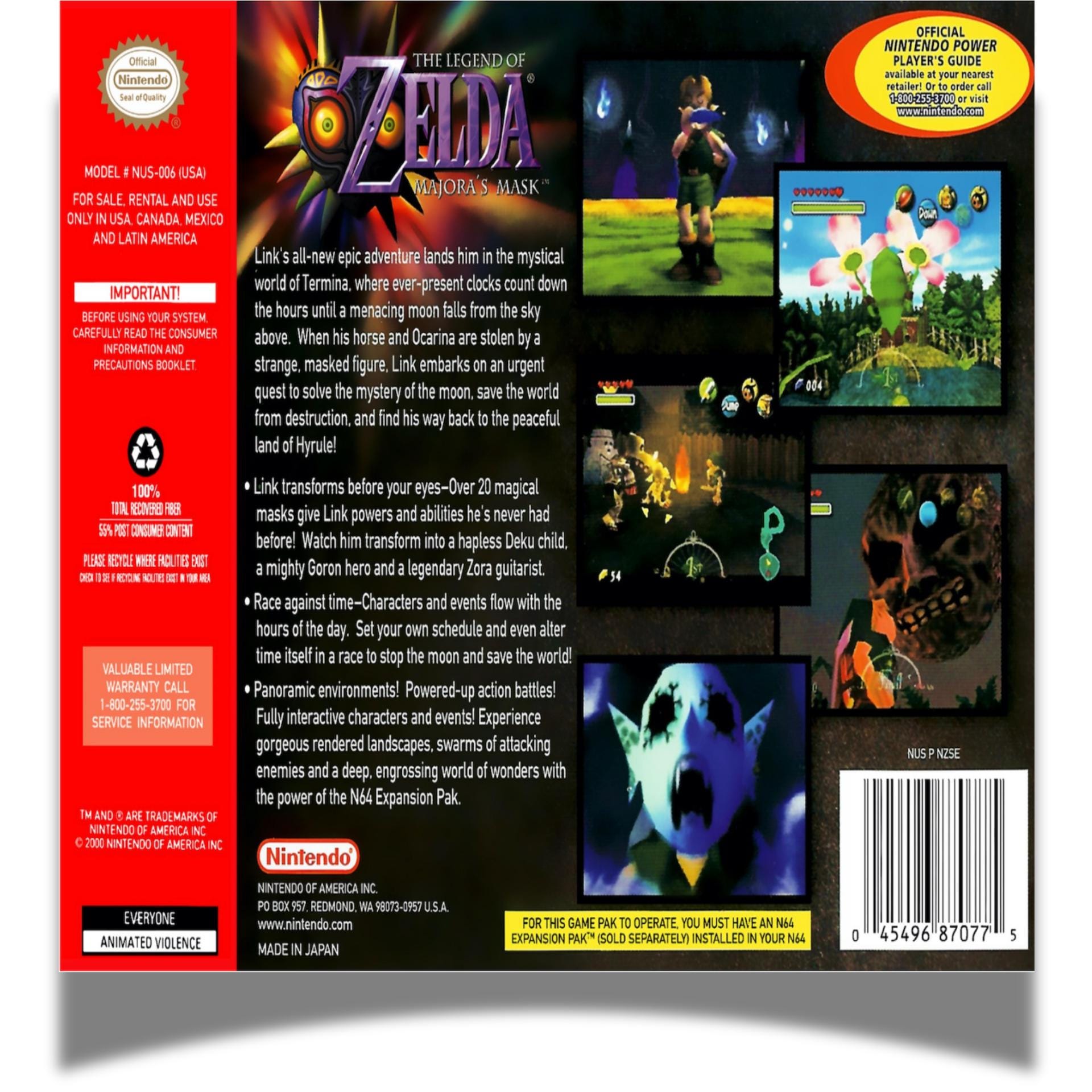 ゼルダの伝説 ムジュラの仮面 ニンテンドーN64 サウンドトラック 