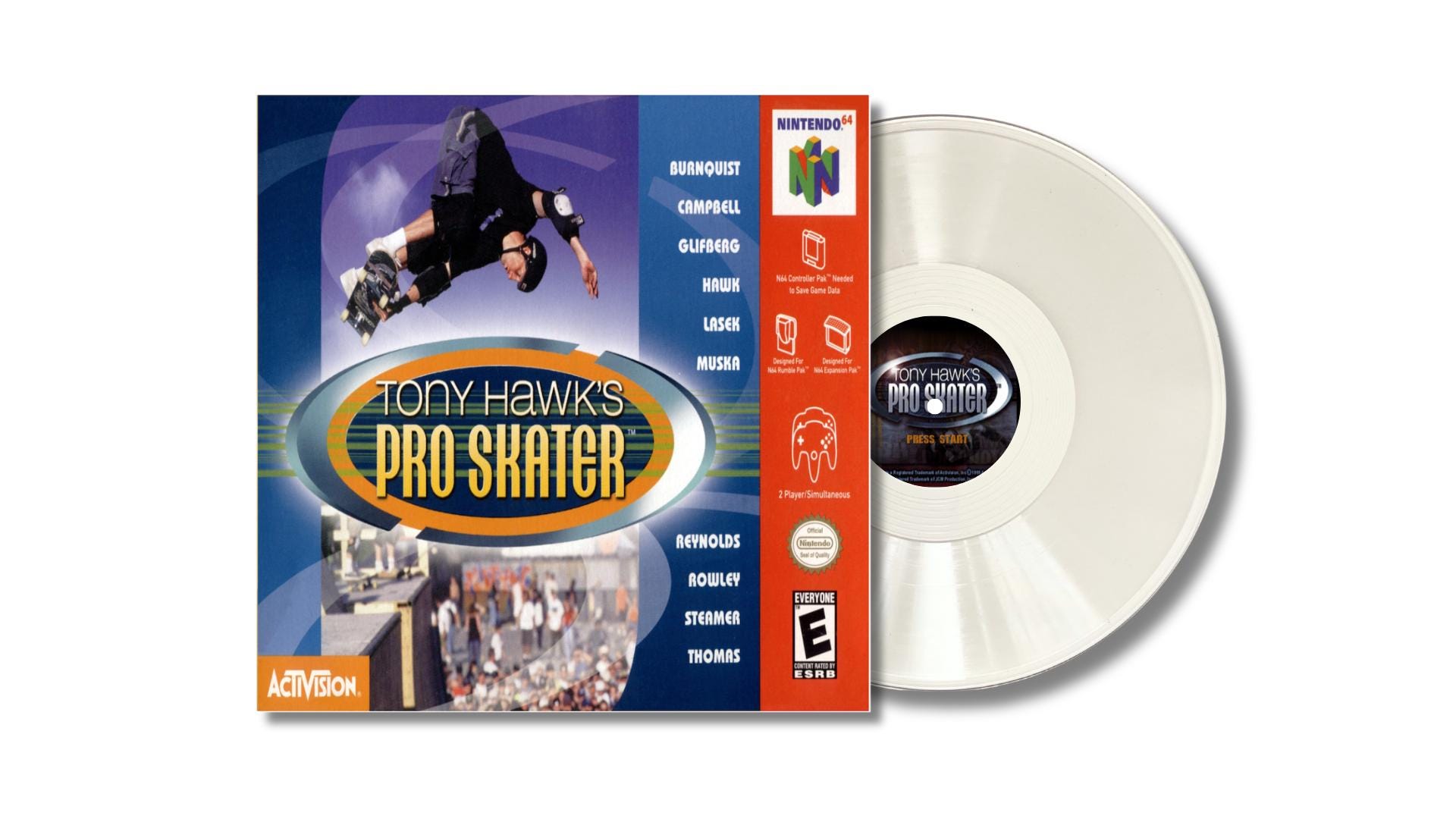 Tony Hawk Pro Skater 1 Nintendo N64 Soundtrack Vinyl Record - Etsy