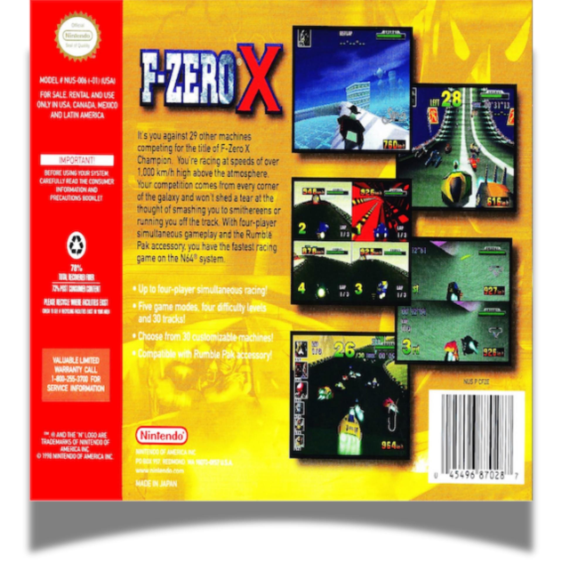 F Zero X Nintendo N64 Soundtrack Vinyl Record - Etsy