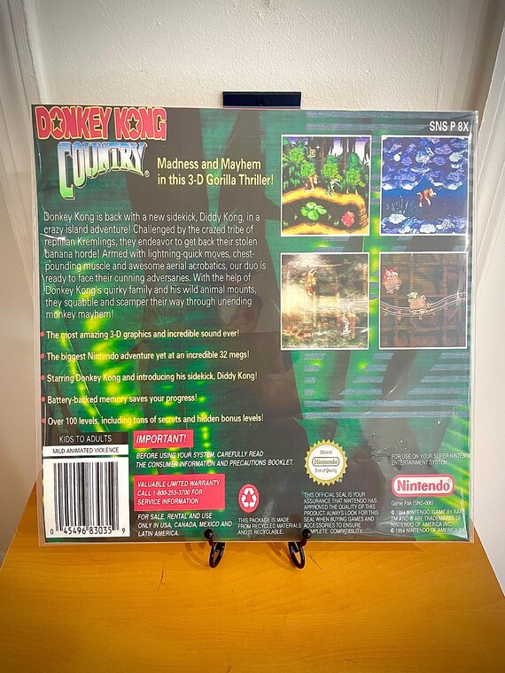 Donkey Kong Country Super Nintendo SNES Soundtrack Vinyl Record - Etsy