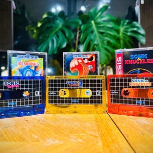 ソニック1、ソニック2、ソニック＆ナックルズのセガサウンドトラックカセットテープバンドル