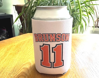 Custom New York Knicks Jalen Brunson Koozie | Personalized Basketball Can Coolers | NBA Watch Party Favors
