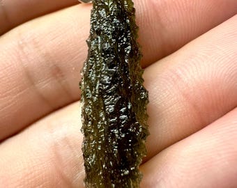 Silver moldavite pendant