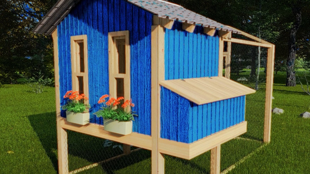 Chicken Coop Plan for 10 Chicken DIY Projects Complete Etsy