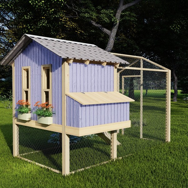 Chicken Coop Plans for 10 Chickens Etsy