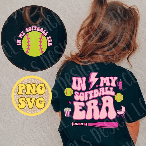 In my softball era svg, softball girl svg, stanley, tumbler svg, png file for softball girl tee, svg, softball sublimation, dtf print