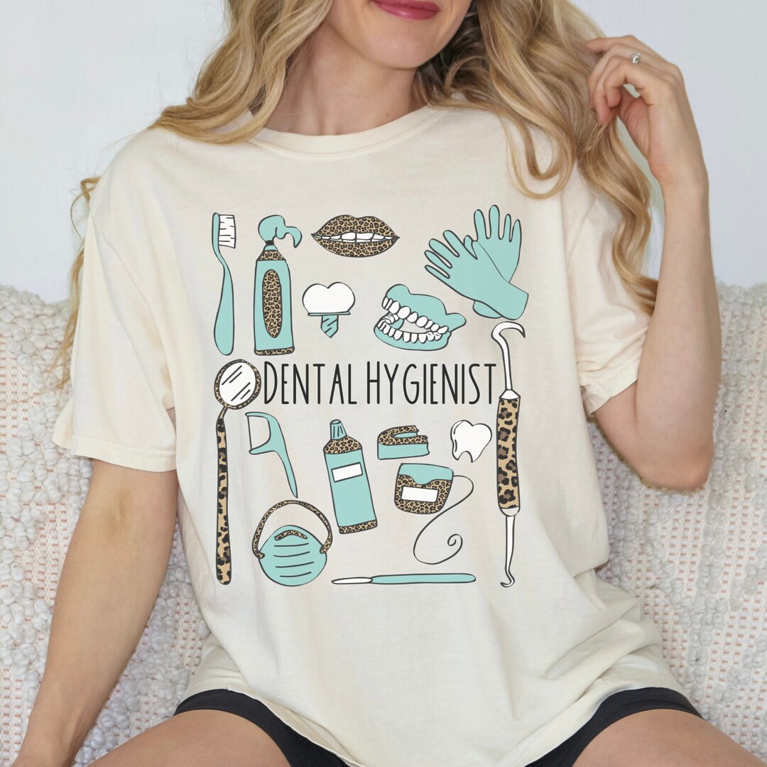 Comfort Colors® Dental Hygienist, Matching Dental Office Shirt, Gift ...