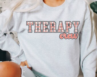 Therapie crew sweatshirt, ergotherapeut sweatshirt, fysiotherapie shirt, logopedie shirt, therapie cadeau, gezondheidswerker