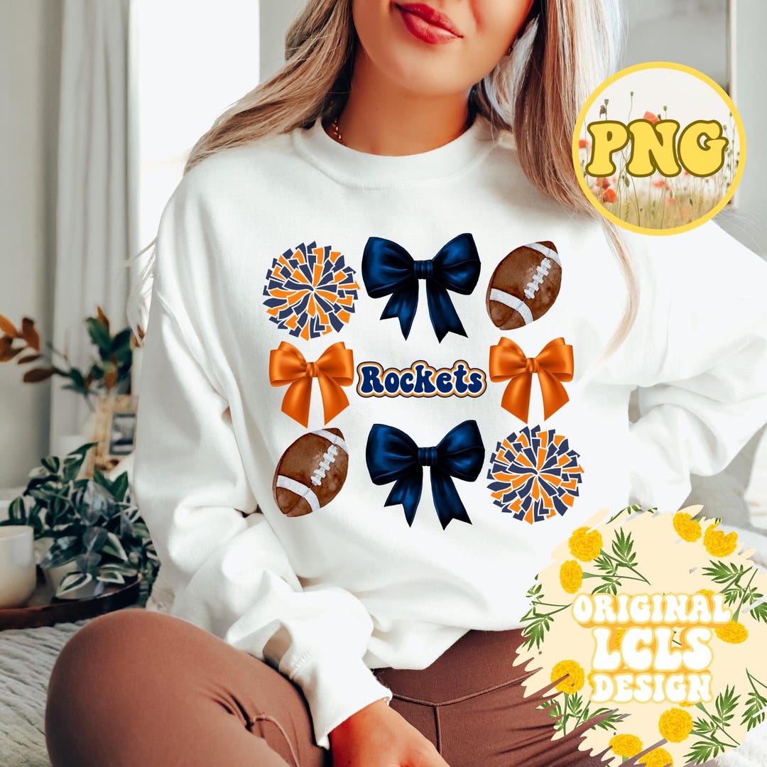 Cheer and Football Rockets Png, Custom Rockets Png, Coquette Png ...