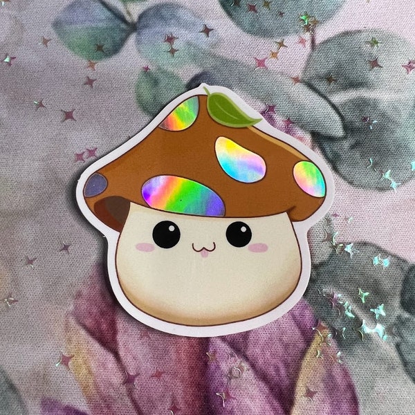 Cute Kawaii Maplestory Mushroom Sticker | Holographic