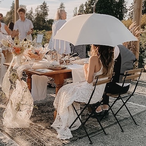 Pacote de guarda-chuva de casamento clássico branco - caixa com seis