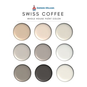 Swiss Coffe Color palette, Sherwin Williams Color palette, Color scheme