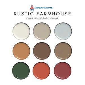 Sherwin Williams Rustic Farmhouse Palette - Home Renovation Paint Scheme, Instant Wall Decor, Color Planner, Color Analysis, Vintage decor