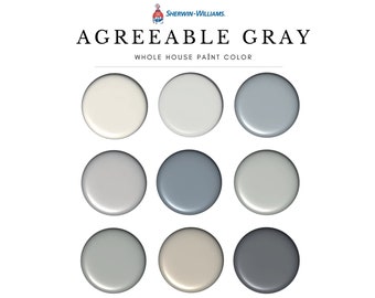 Agreeable Gray Color Palette: Sherwin Williams Paint Guide (PDF Download