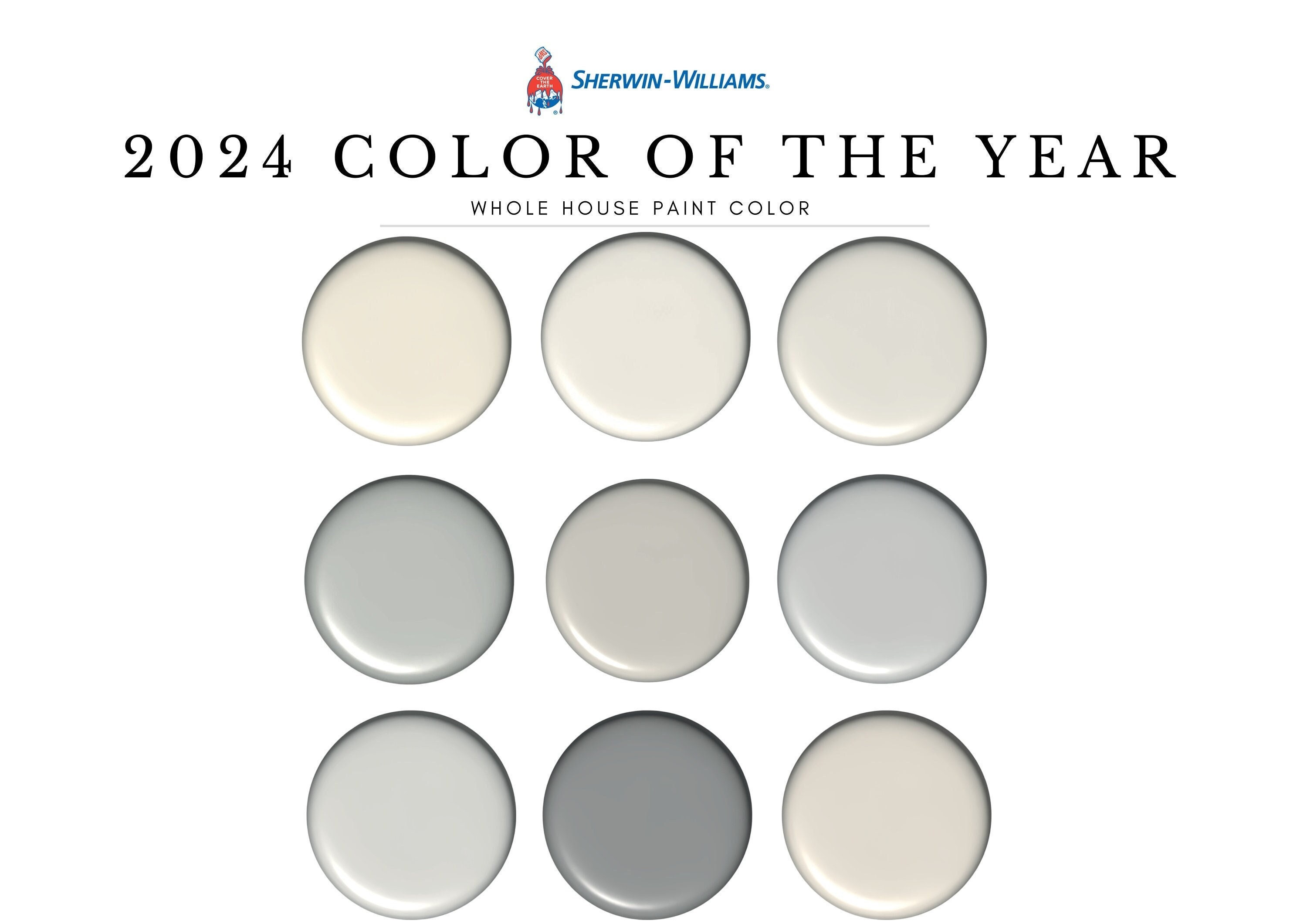 Sherwin Williams 2024 Color of the Year Home Paint Scheme Wall Decor