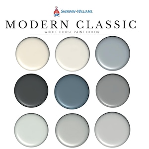 Sherwin Williams Modern Classic Home Paint Palette Warm Neutrals Paint Colors for Whole House Interior Design Coordinating Color Scheme