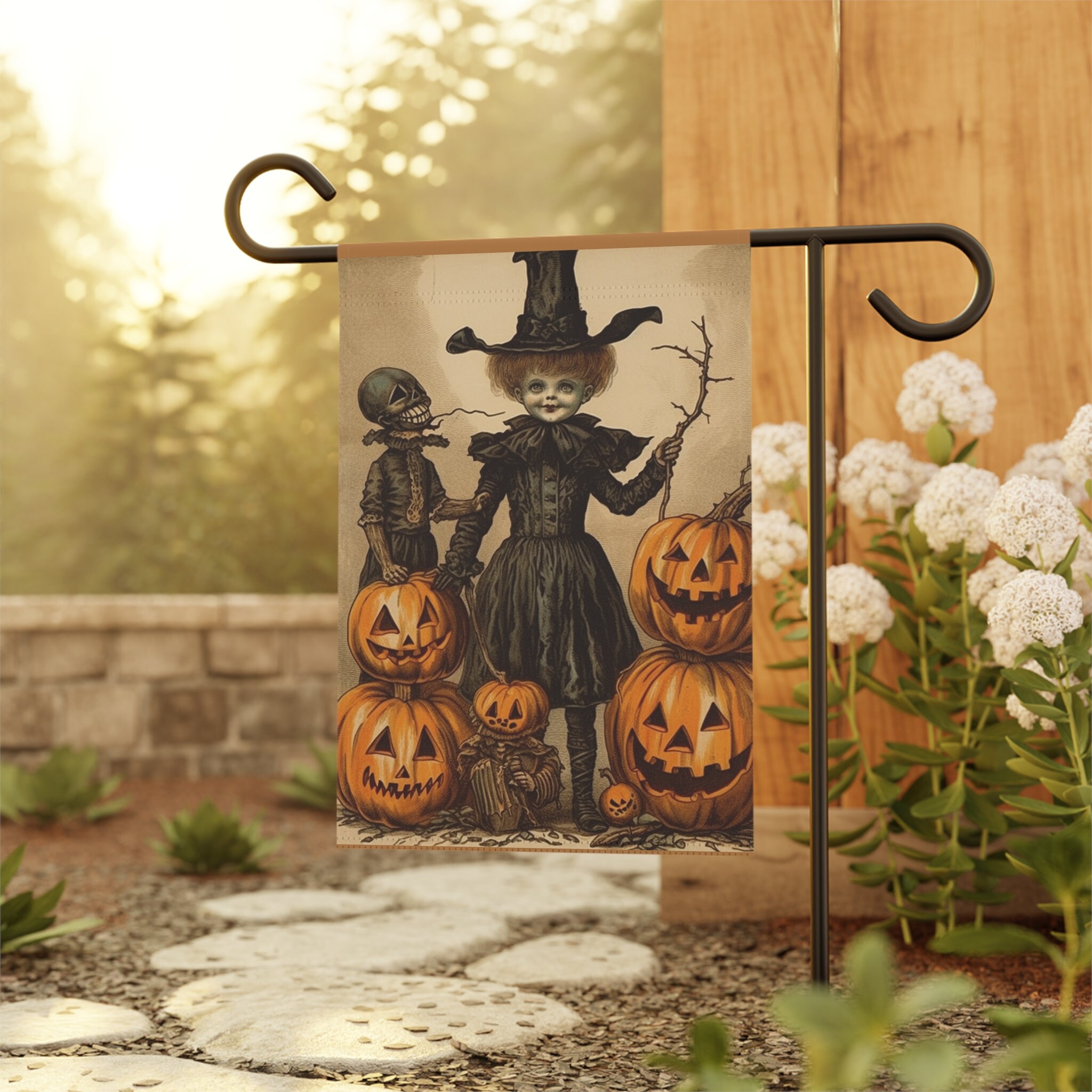 Halloween Girlande Mit Gothic Ahornblättern & Kürbisreben - 175cm Grusel-Deko Für Haus & Veranda