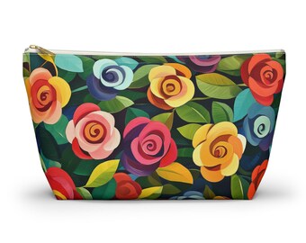 Floral Accessory Pouch, Bridesmaid Gift, Travel Toiletry Organizer