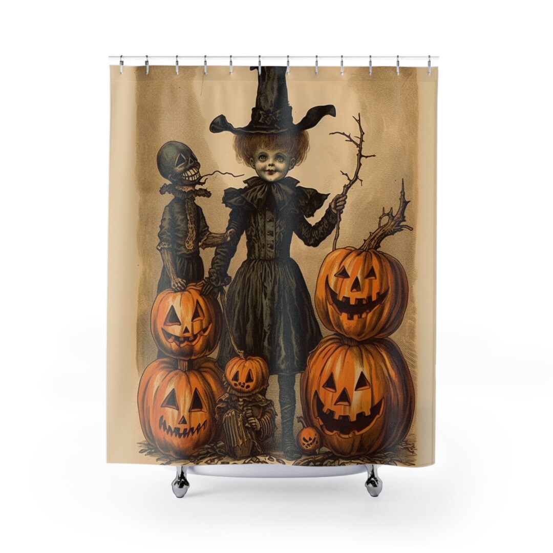 Vintage Halloween Shower Curtain