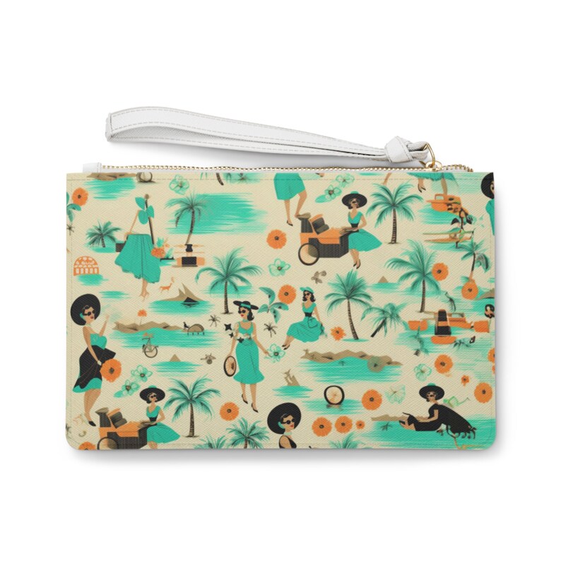 Sculptural Wave Handle Clutch Bag