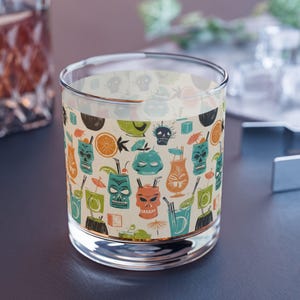 Tropical Tiki Rocks Glasses, Perfect for Cocktails, Home Bar Decor, Summer Parties, Fun Gift for Mixology Lovers, Gift for host